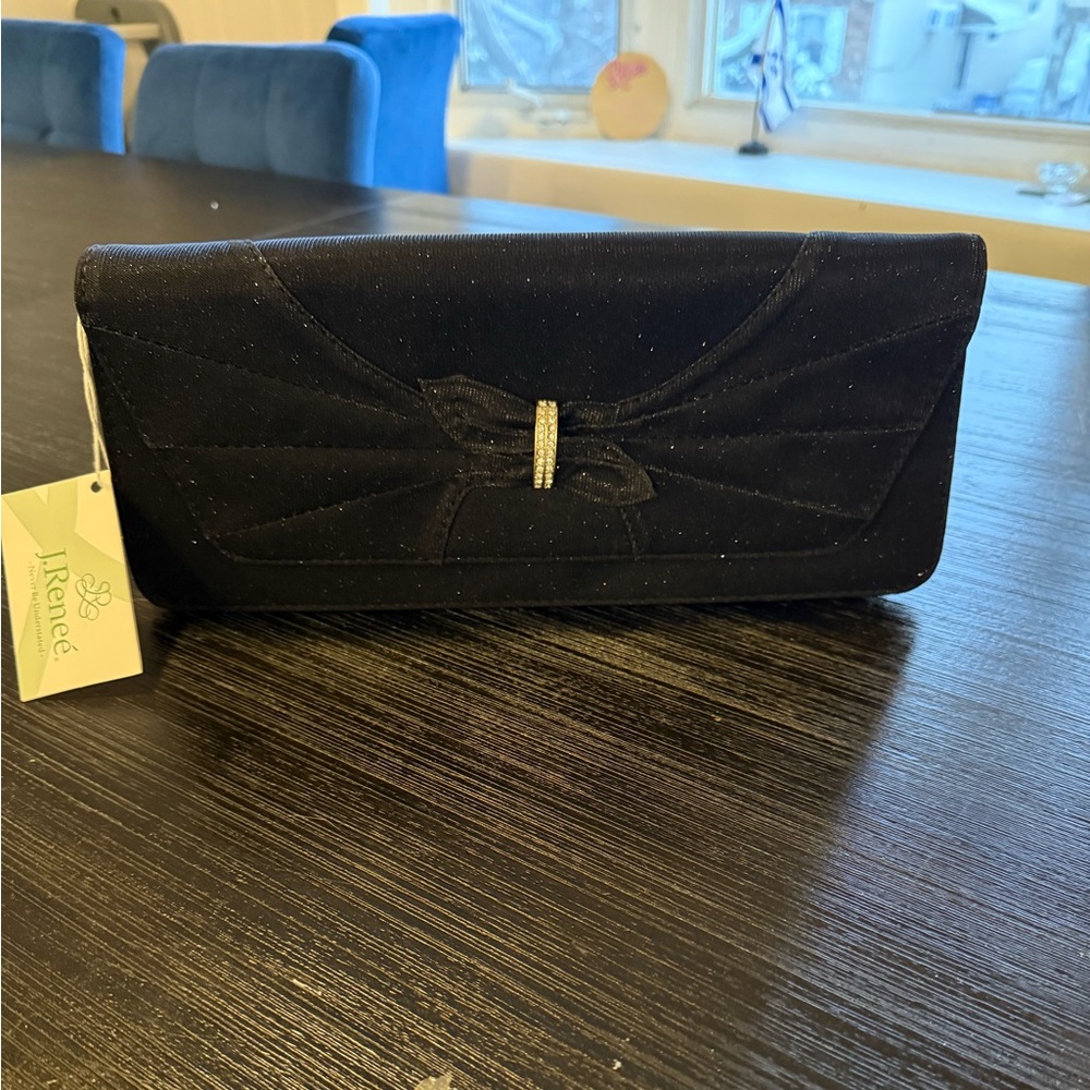 NWT Elegant Black Clutch by J.Renee